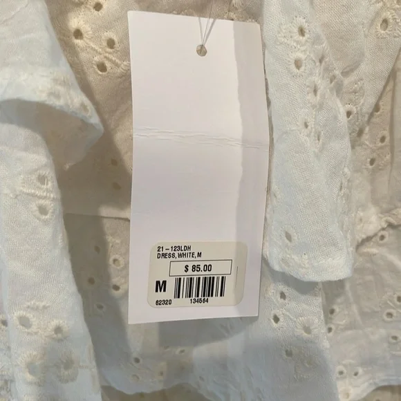 White eyelet strapless mini dress - Picture 3 of 3